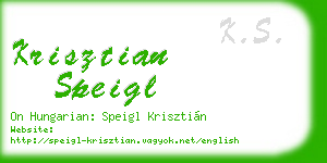 krisztian speigl business card