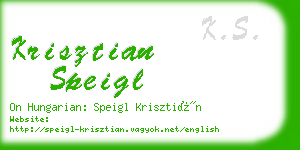 krisztian speigl business card